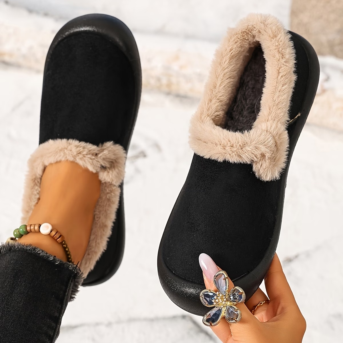 Women's Fleece-Lined Warm Short Boots