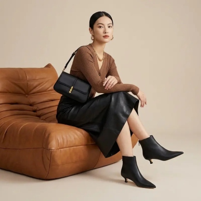 Women's Soft Vegan Dressy Ankle Boots