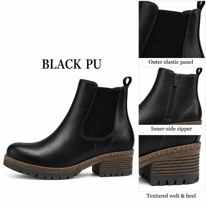 Women's Vintage Elastic Ankle Boots