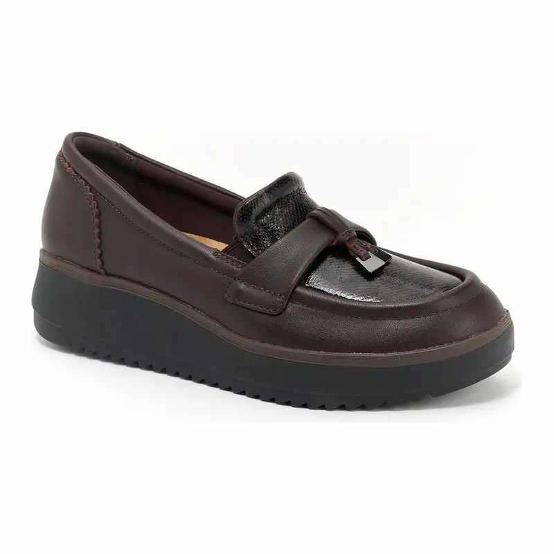 Synthetic & Leather Loafers