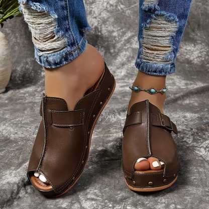 Women's Casual Slip-On Platform Sandals
