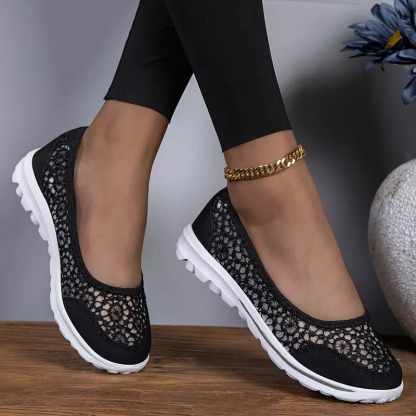 Breathable Lace Mesh Flat Shoes