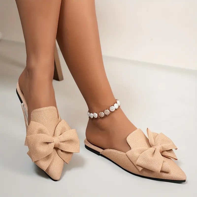 Butterfly Bow Slip-on Flats