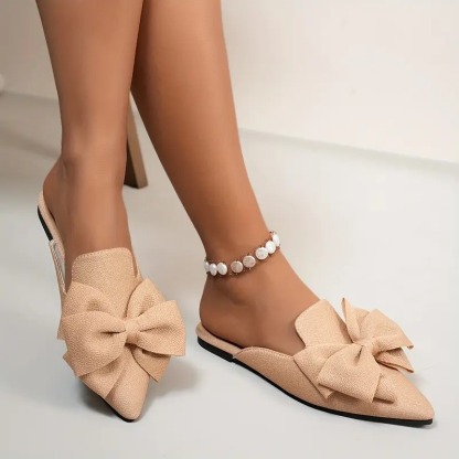 Butterfly Bow Slip-on Flats