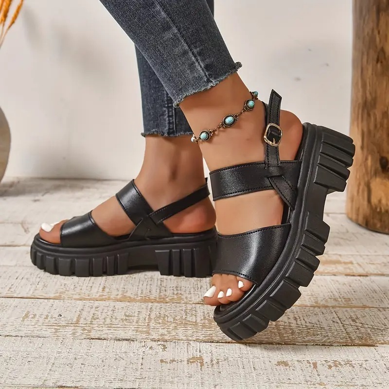 Buckle Strap Stylish Platform Sandals