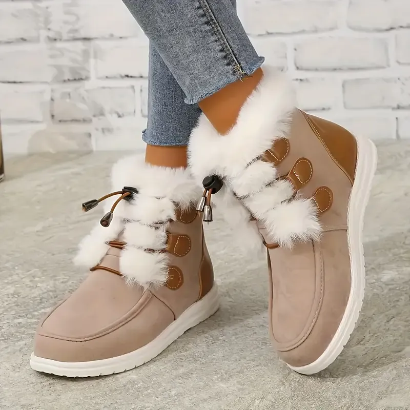 Women's Cozy Fleece Non-Slip Snow Boots