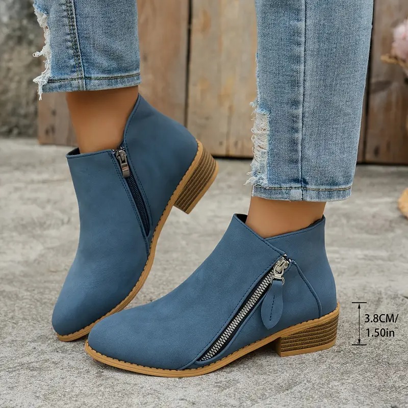 Women's Retro Chunky Heel Ankle Boots