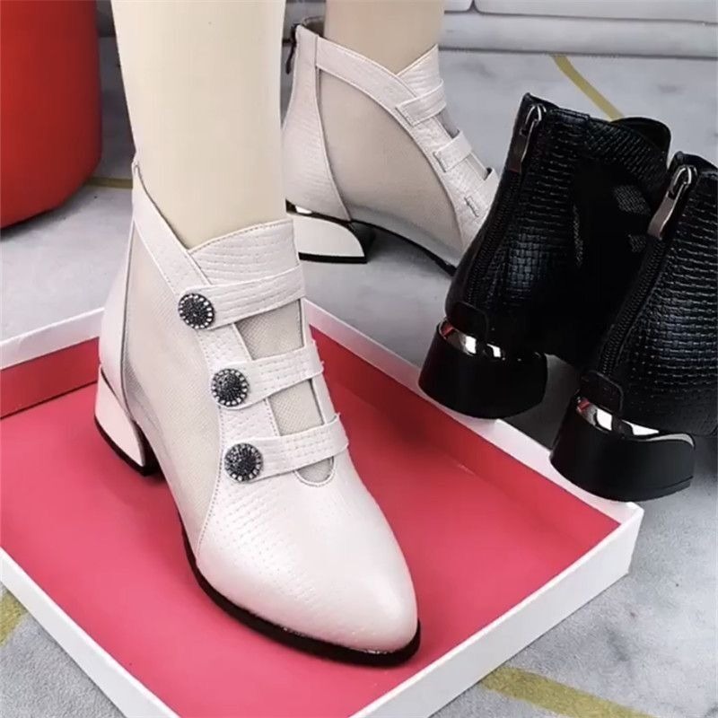 Women's Roman Buckle Ankle Boots