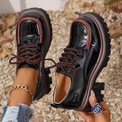 Women's Glossy Casual Slip-On Loafers