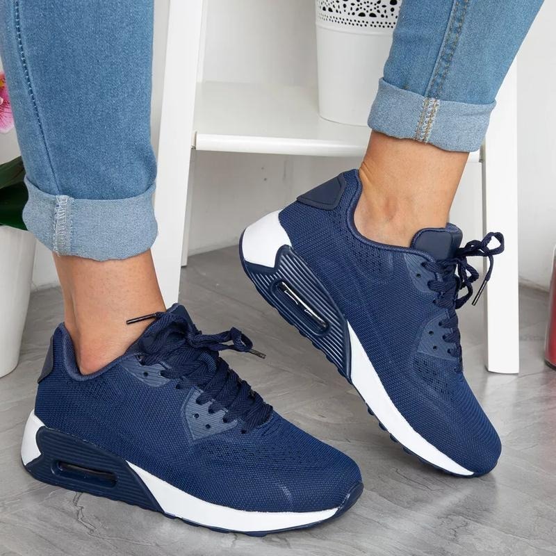 Comfort Lace-Up Flat Running Sports Trainers