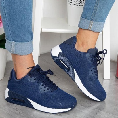 Comfort Lace-Up Flat Running Sports Trainers