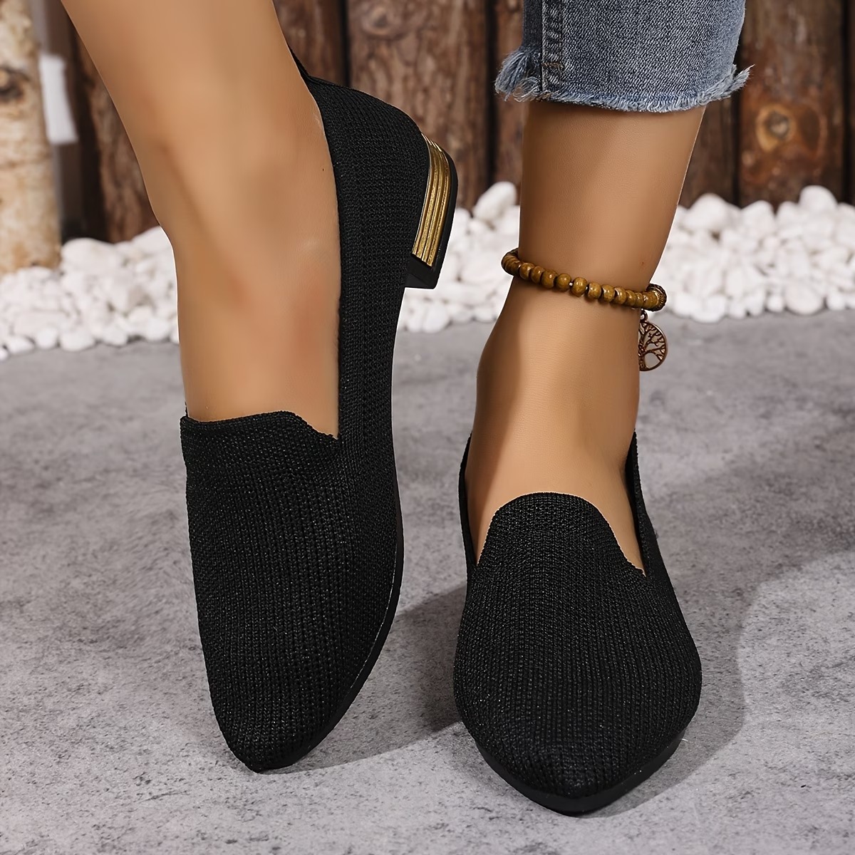 Women's Breathable Knit Slip-On Loafers