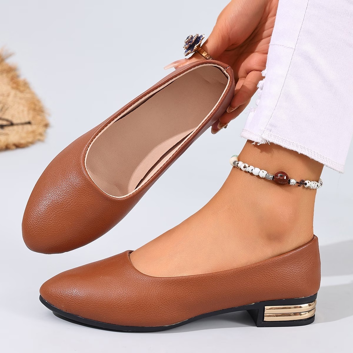 Women's Leather Comfy Flat Loafers