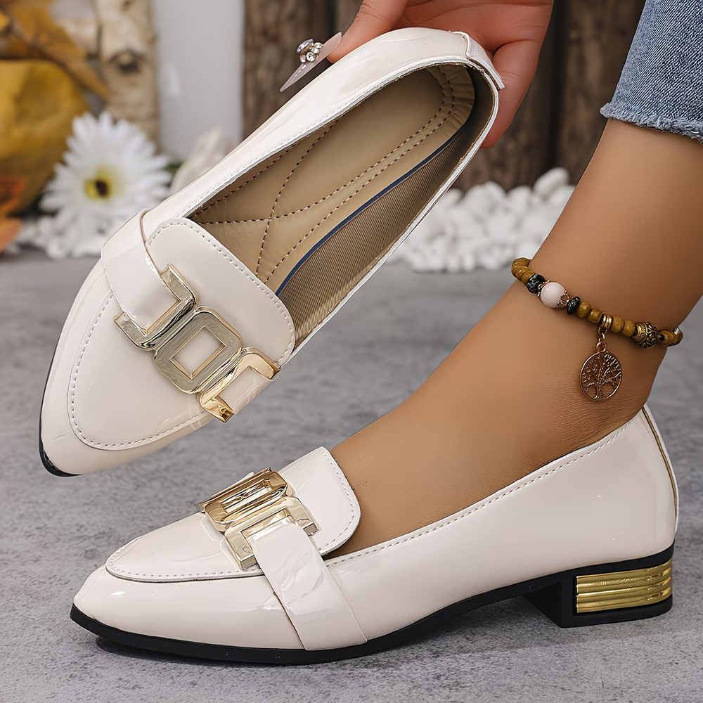 Women's Buckle Candy-Colored Loafers