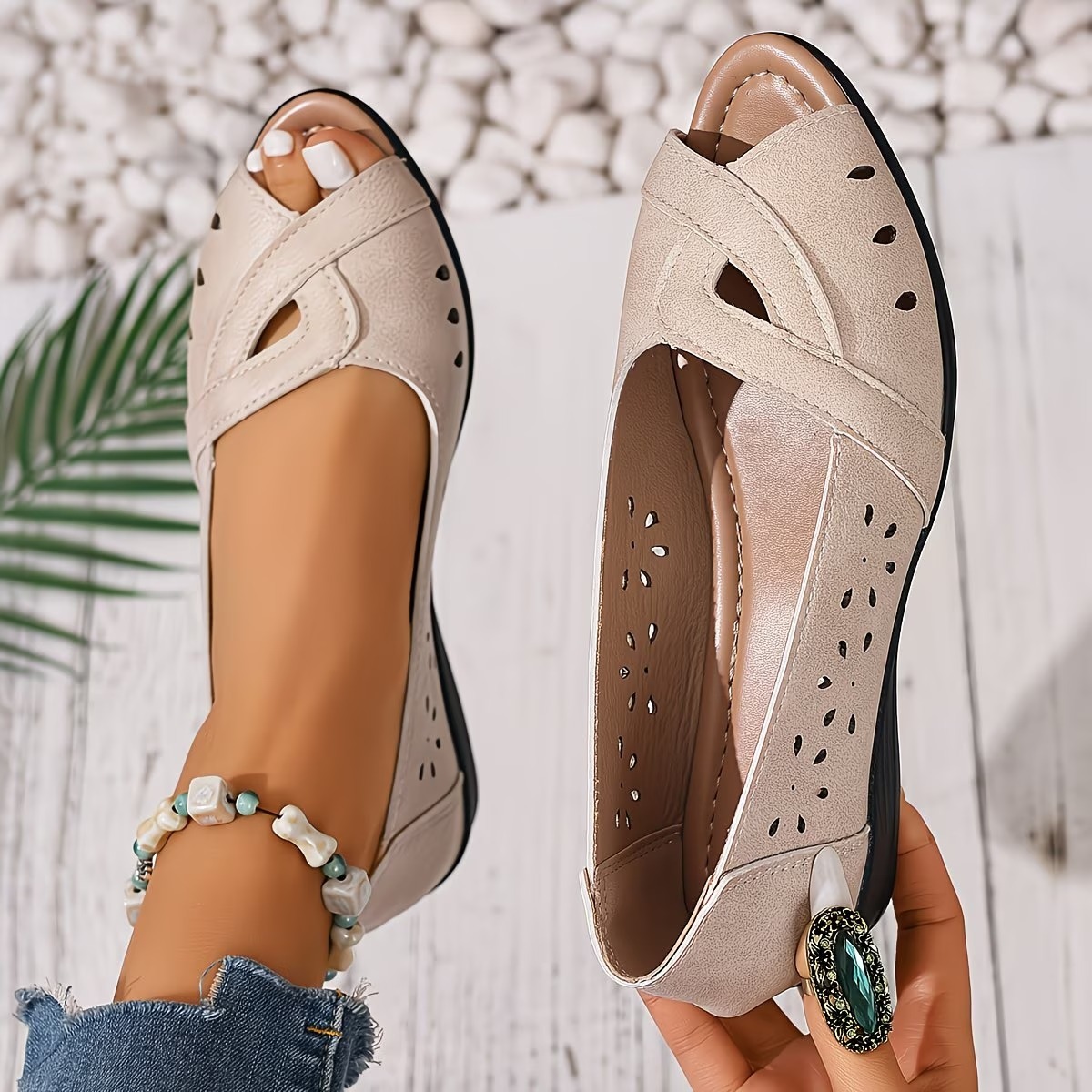 Women's Hollow-Out Fish Mouth Sandals