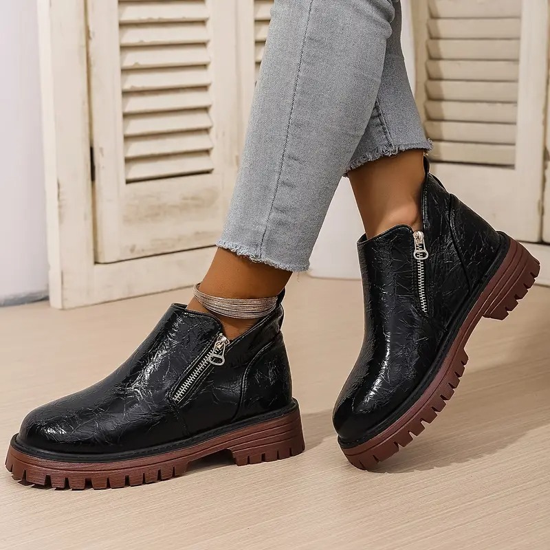 Women's Zipper Closure Ankle Boots