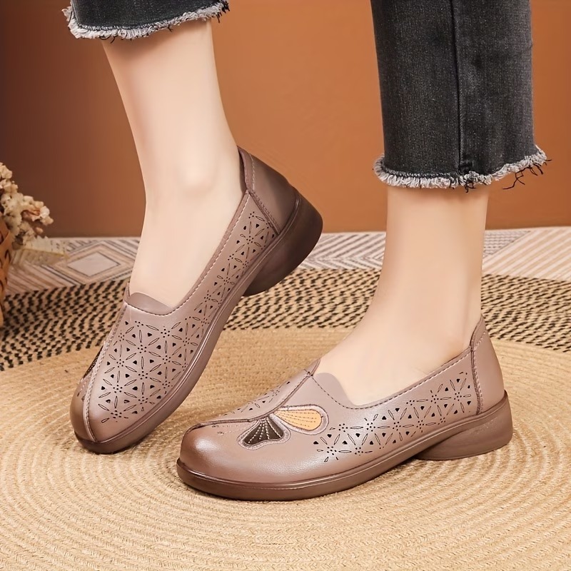 Women's Faux Leather Mom Shoes