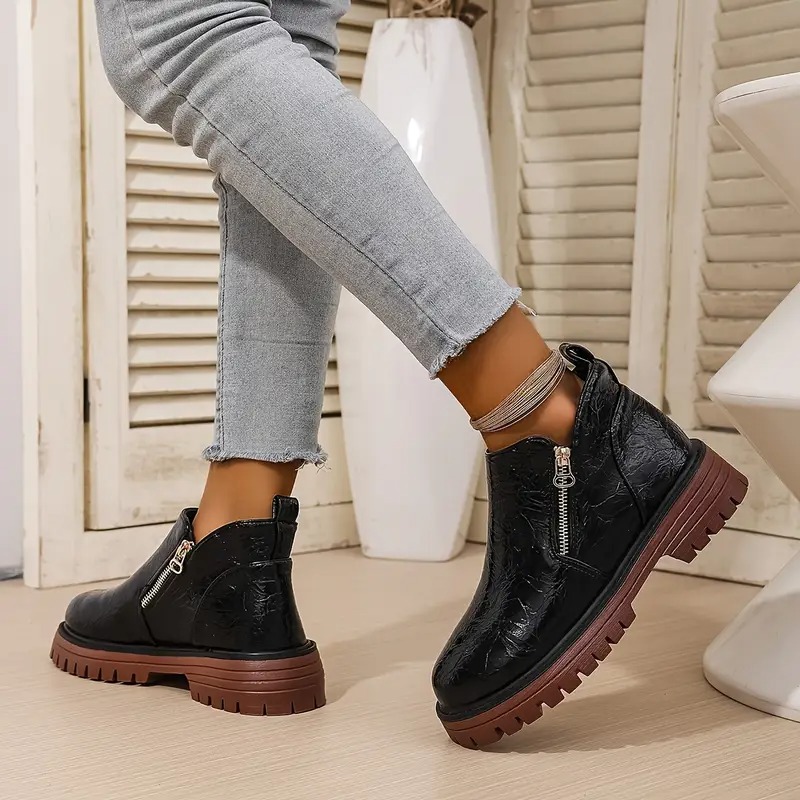 Women's Zipper Closure Ankle Boots