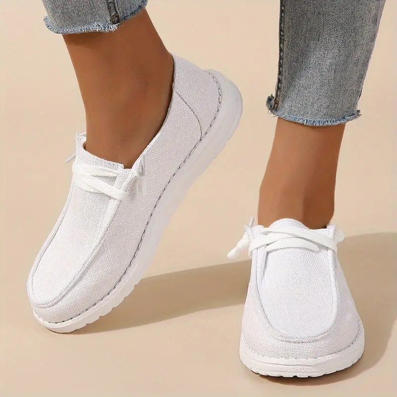 Women's Lace Up Canvas Loafer