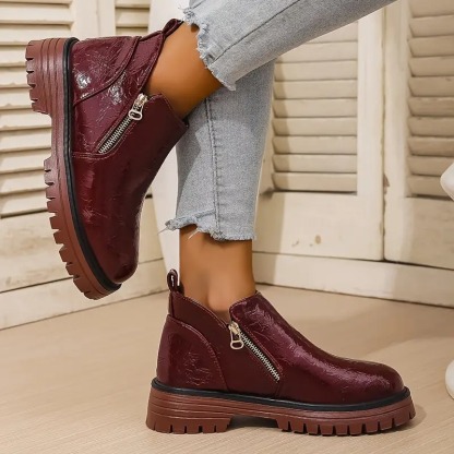 Women's Zipper Closure Ankle Boots