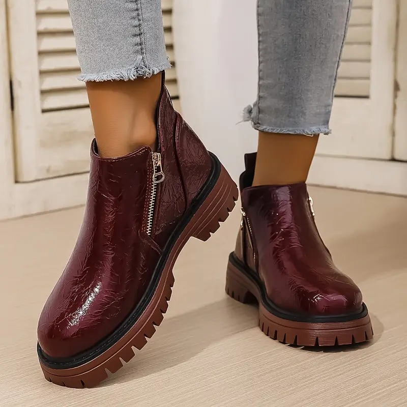 Women's Zipper Closure Ankle Boots