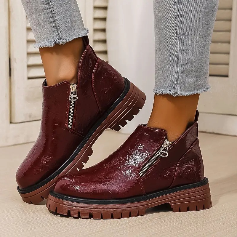 Women's Zipper Closure Ankle Boots