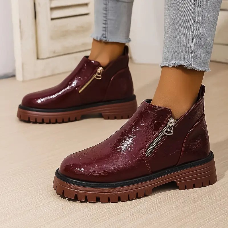 Women's Zipper Closure Ankle Boots