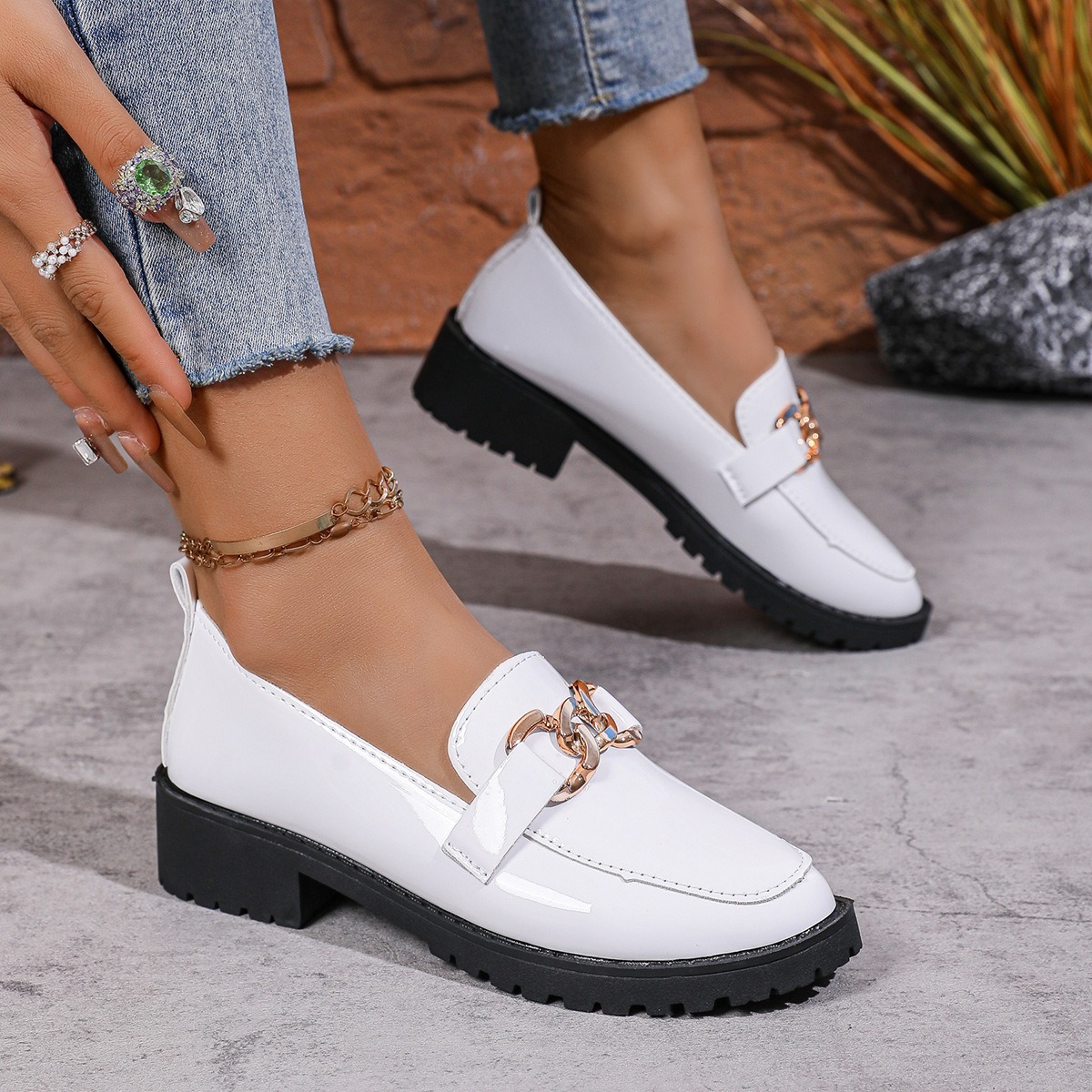 Women's Buckle Slip-on Loafers