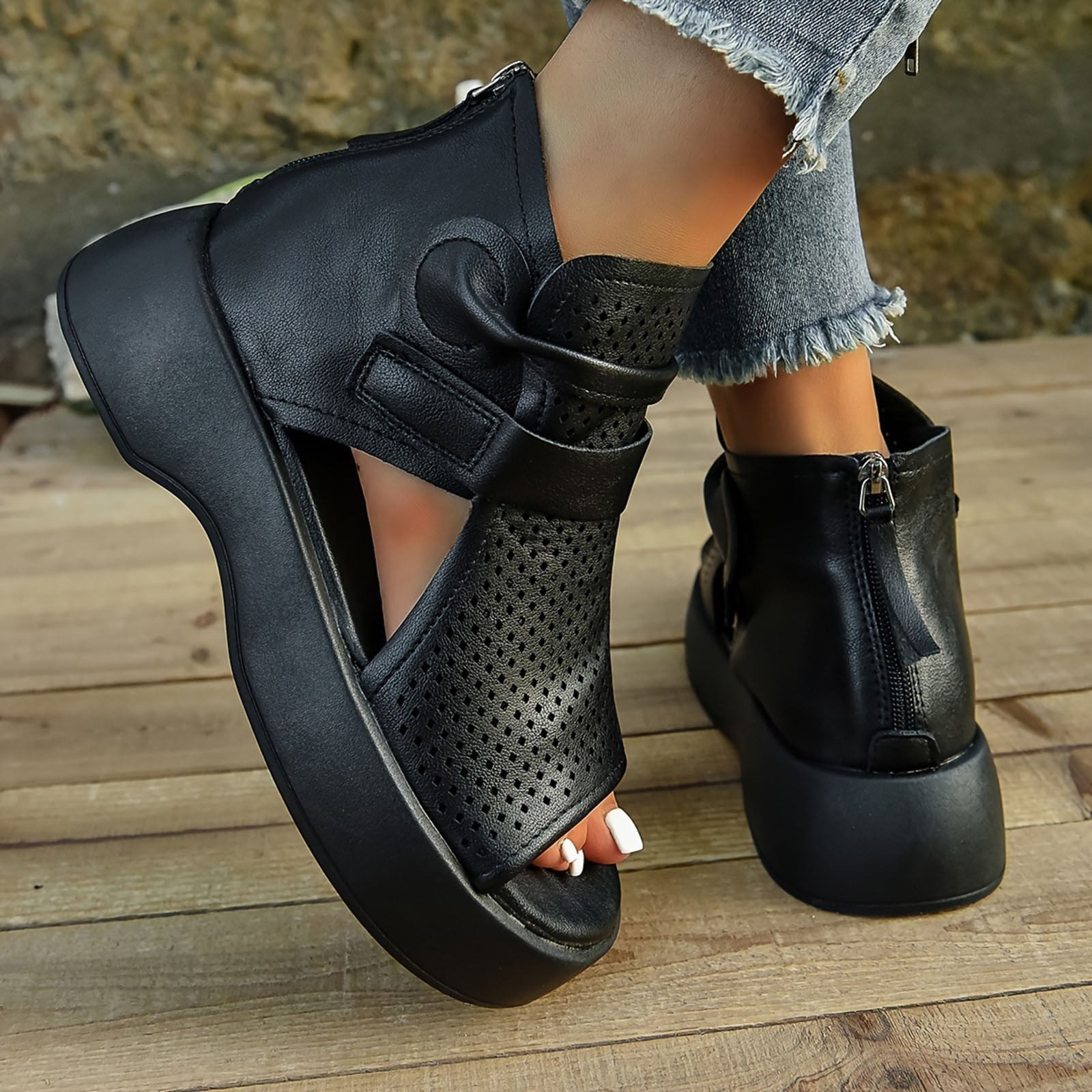 Stylish Leather Walking Sandals