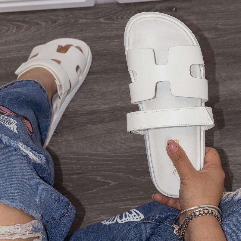 Women's Flat Strap Velcro Sandal