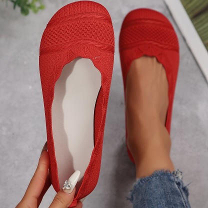Women's Round-Toe Knitted Flats