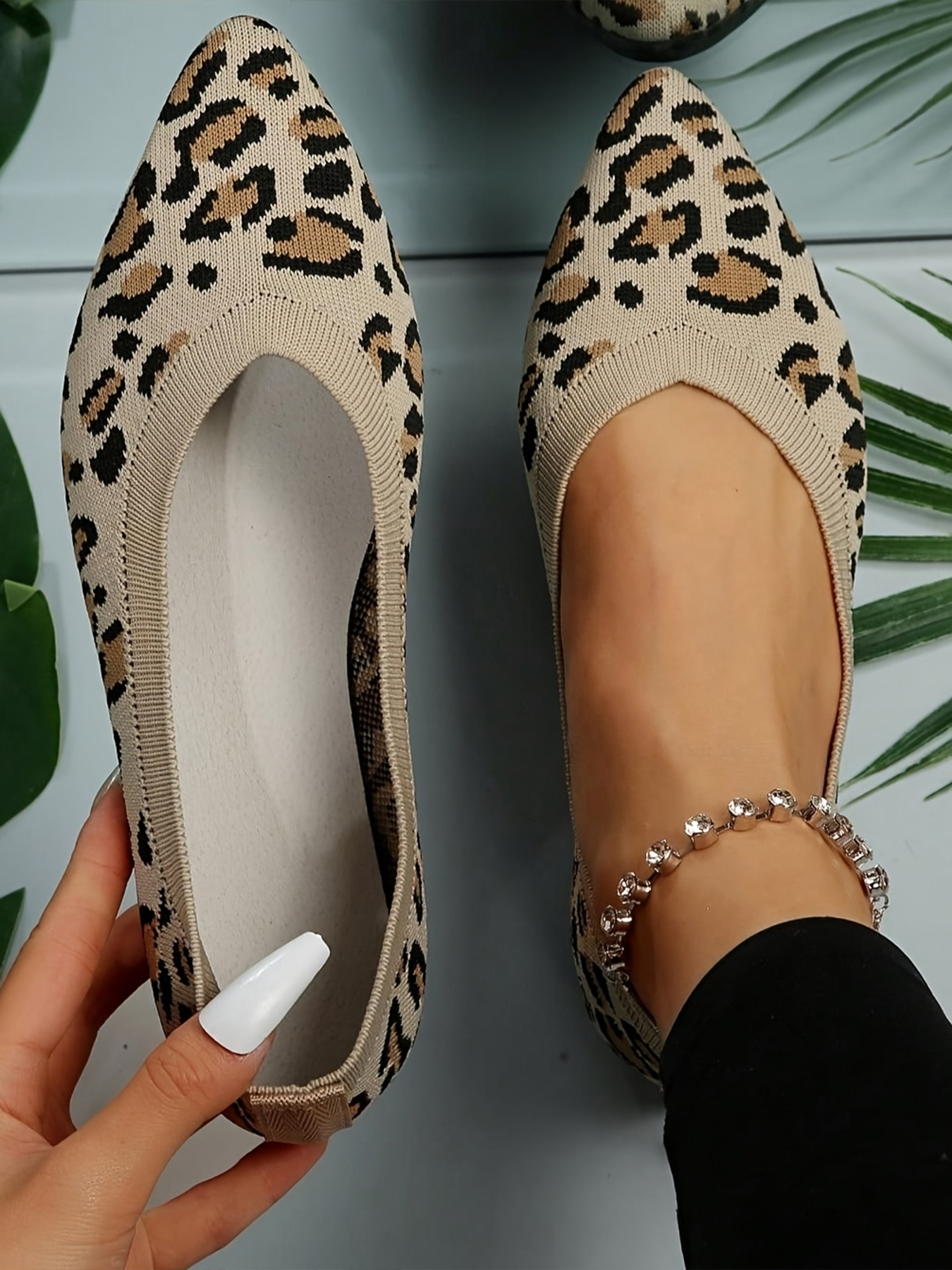 Women's Leopard Slip-on Flat Shoes