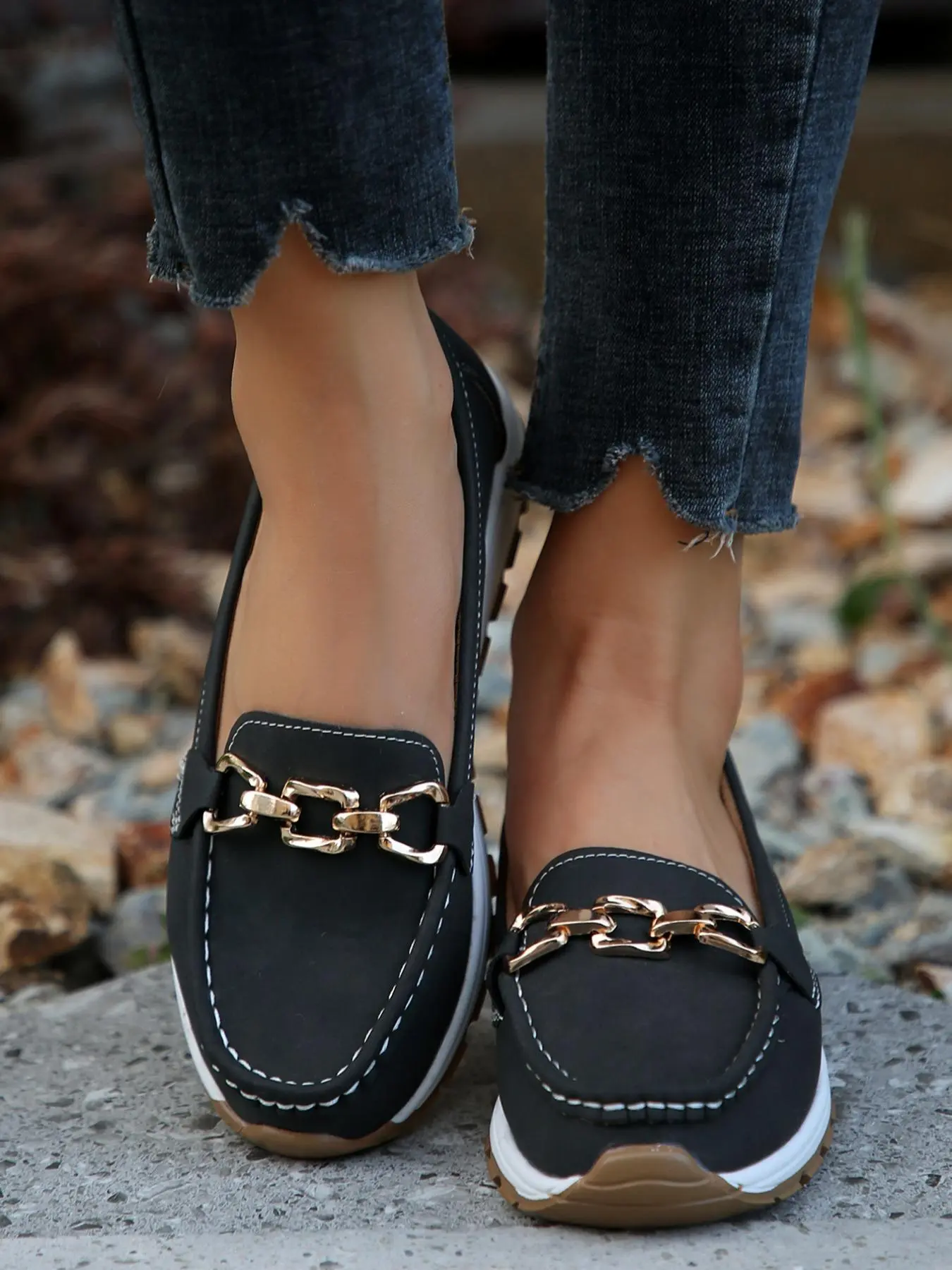 Women's Casual Chain Loafers