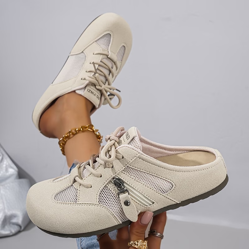 Women's Mesh Zipper Sneakers