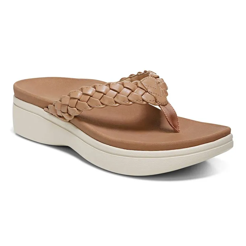Women's Braided Platform Flip-Flops