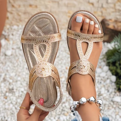 Women's Rhinestone Roman Sandals