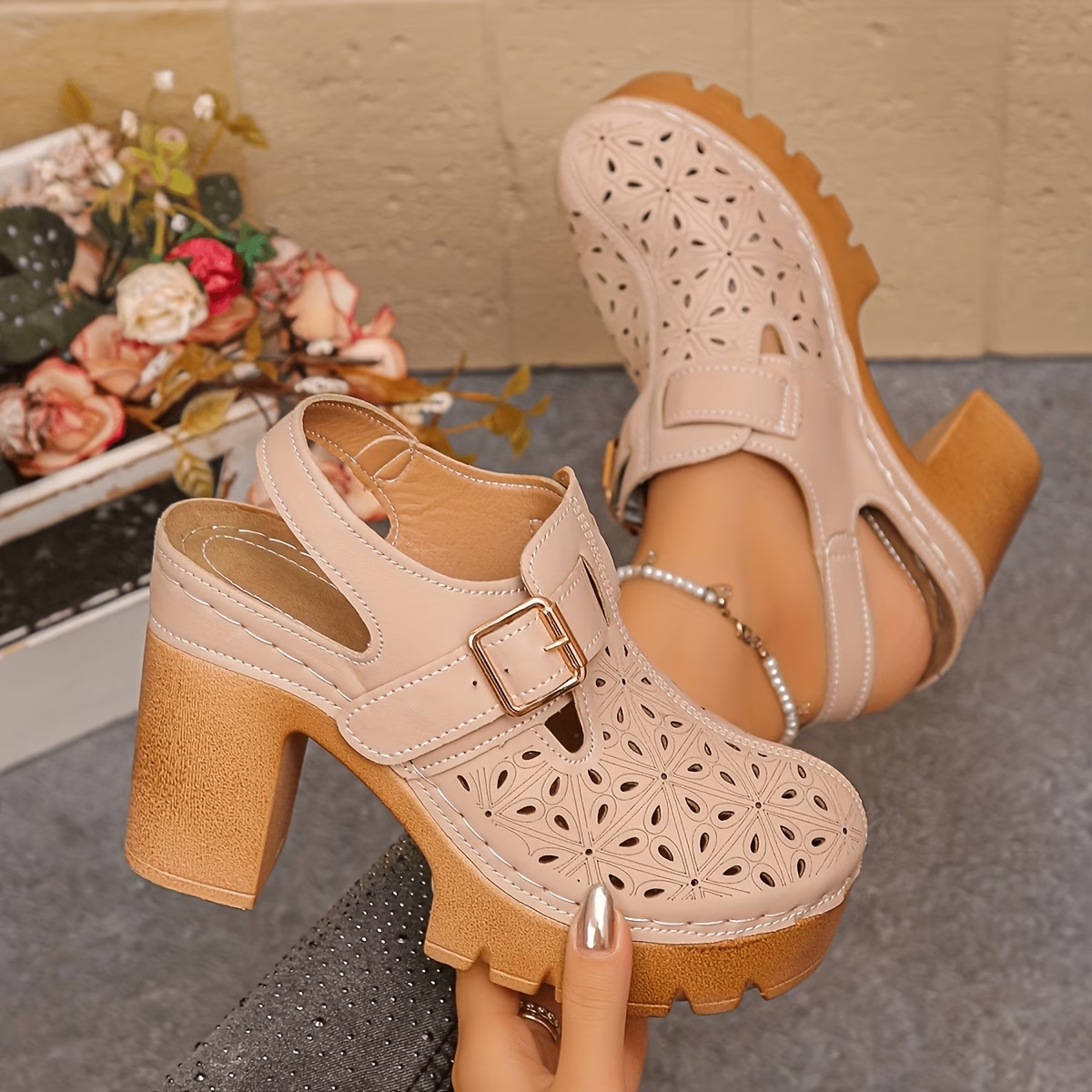 Women's Classy Buckle High Heels