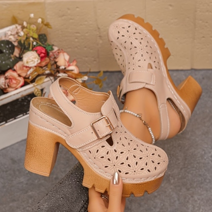 Women's Classy Buckle High Heels