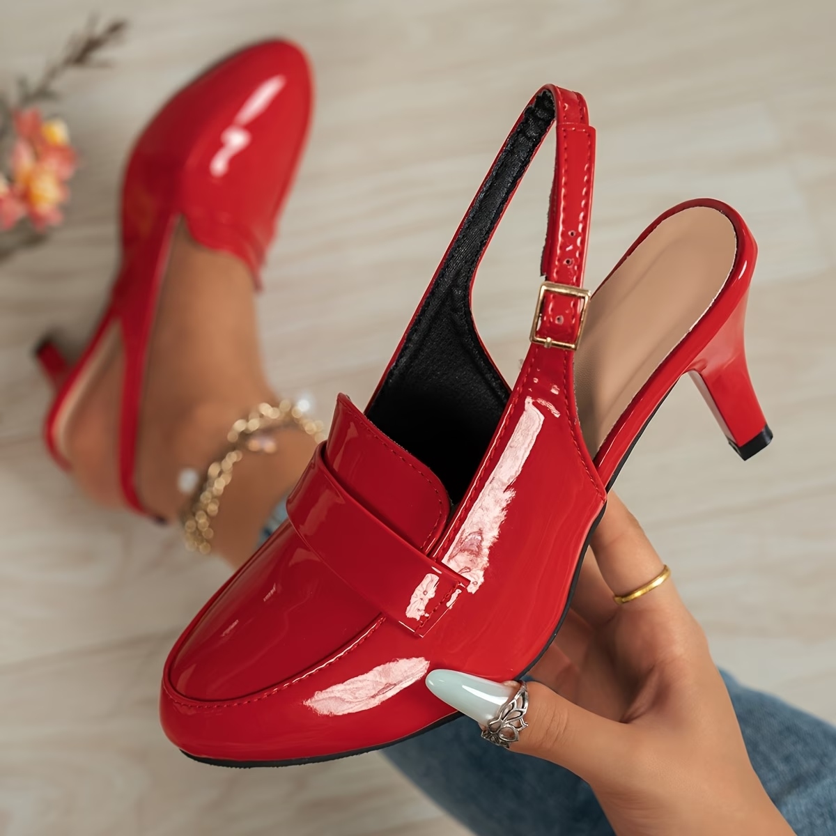 Women's Backless High-Heeled Sandals