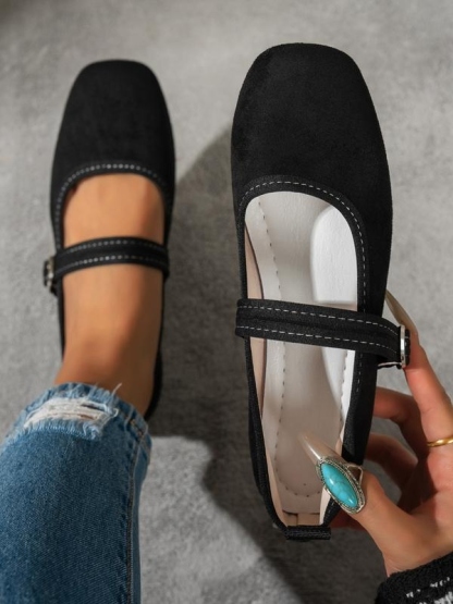 Vintage Square Toe Mary Jane Loafers