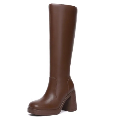 Women's BTC Leather Platform Boots