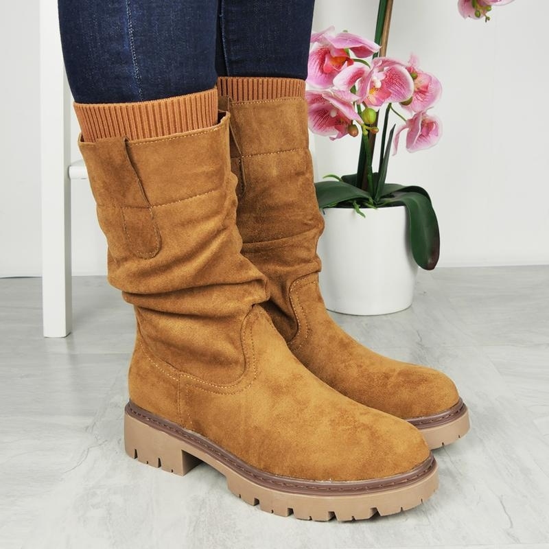 Women's Faux Suede Fur Lined Boots