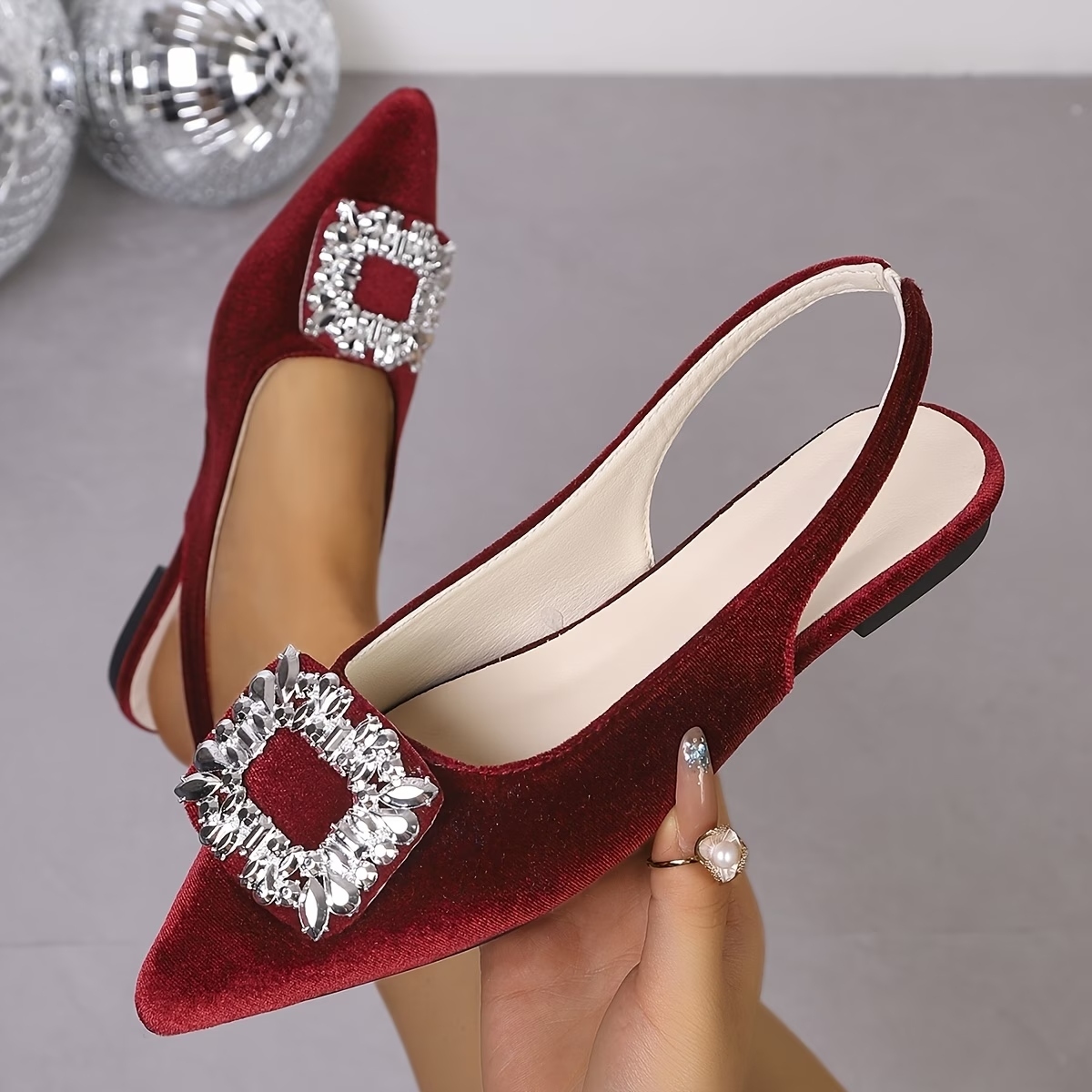 Women's Velvet Non Metal Heels