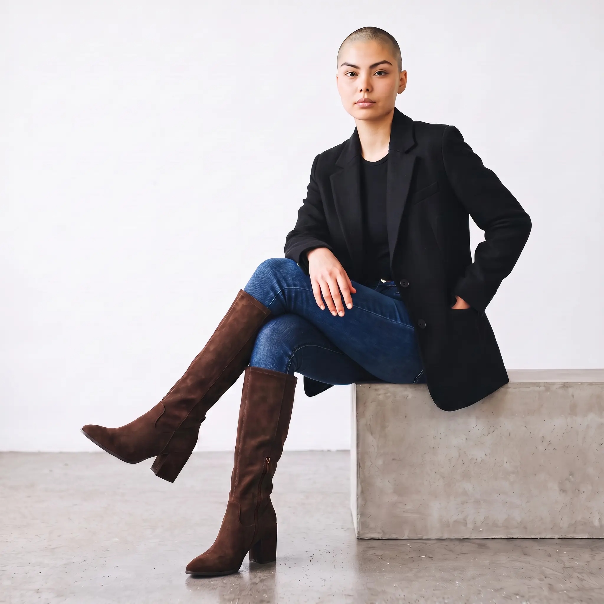 Magic Stretch Block Heel Boots
