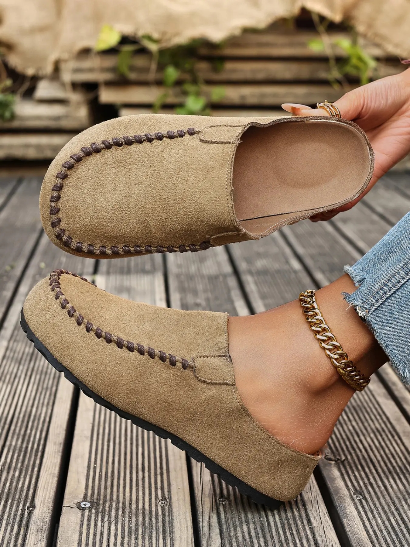 Women's Casual Suede Moccasin Slippers