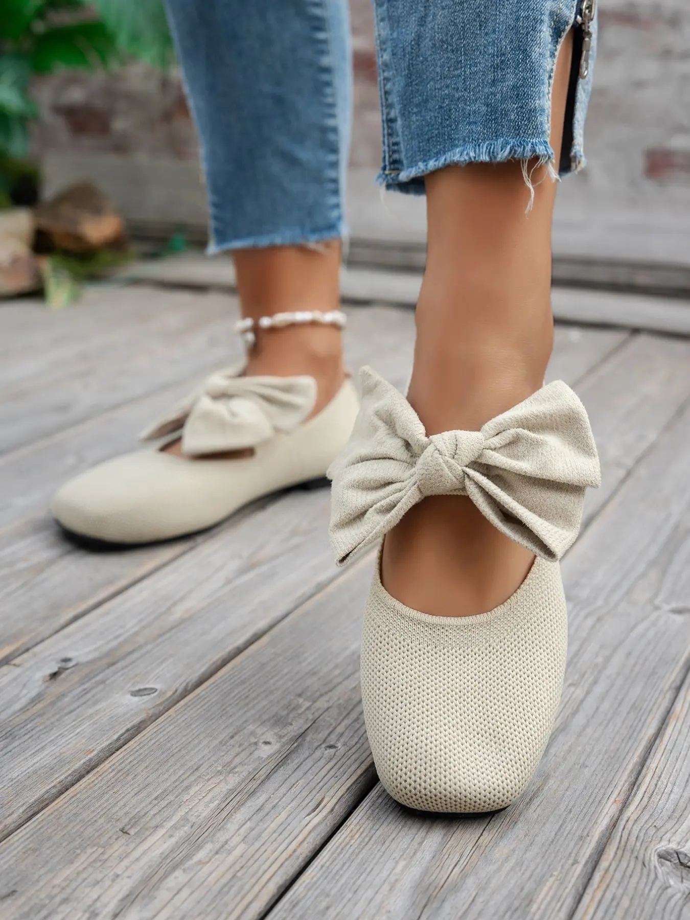 Women's Knit Mary Jane Shoes