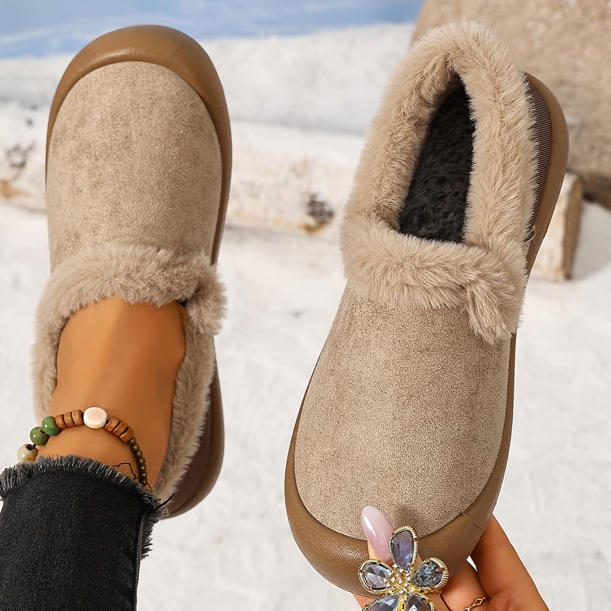 Women's Fleece-Lined Warm Short Boots
