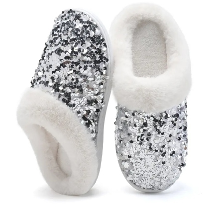 Women's Sequins House Slippers
