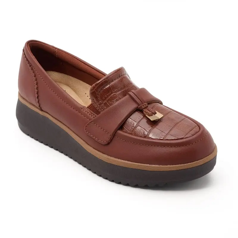 Synthetic & Leather Loafers