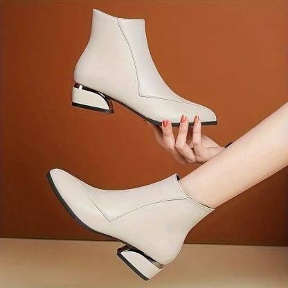 Stylish Low-Heeled Ankle Boots